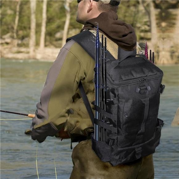 FREGITO Fishing Tackle Backpack, Fishing Tackle Storage Bag, Multifuction Large- - Picture 1 of 8